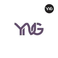 Brief yng Monogramm Logo Design vektor