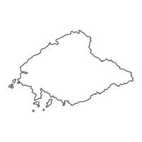 Norden Pyongan Provinz Karte, administrative Aufteilung von Norden Korea. Vektor Illustration.