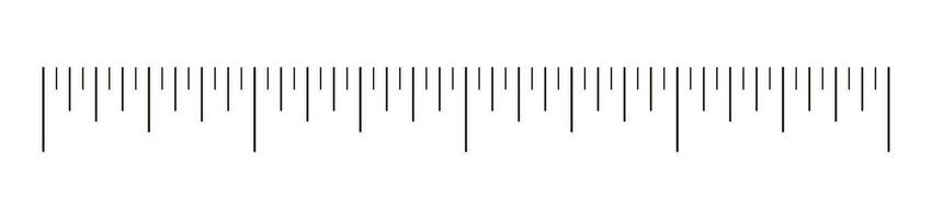 Messung Diagramm mit 4 Zoll. Lineal Skala. Länge Messung Mathematik, Distanz, Höhe. Nähen Werkzeug Vorlage. Vektor umrissen Illustration.
