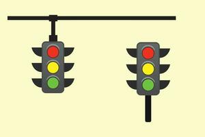 der Verkehr Licht Symbol Vektor Illustration.