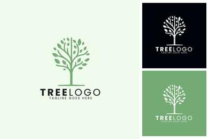 elegant Baum Logo Design mit Geäst vektor