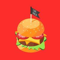 amerikanisch Burger Vektor Illustration