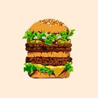 stor burger vektor illustration