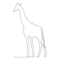 giraff ett linje kontinuerlig översikt vektor konst teckning och enkel minimalistisk design