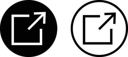 extern länk ikon uppsättning i två stilar . hyperlänk symbol symbol vektor