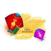 glücklich Makar Sankranti indisch Festival dekorativ Hintergrund Design vektor