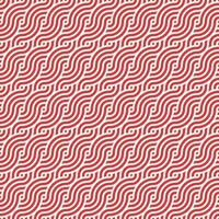 nahtlos rot geometrisch japanisch Kreise wirbelt und Wellen Muster vektor