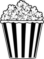 popcorn låda isolerat på vit. vektor illustration ikon. ai genererad illustration.