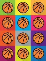 bunt Basketball Illustration Muster vektor