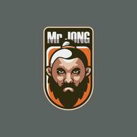 herr. jong vektor maskot logotyp illustration