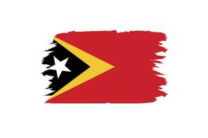 das Flagge von das Republik von Osten Timor wie ein Vektor Illustration
