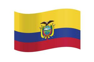 de flagga av de republik av ecuador som en vektor illustration