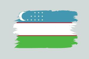 das Flagge von das Republik von Usbekistan wie ein Vektor Illustration