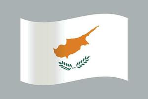 das Flagge von das Republik von Zypern wie ein Vektor Illustration
