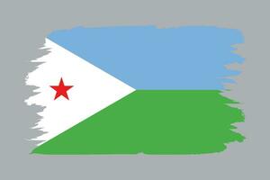 de flagga av de republik av djibouti som en vektor illustration