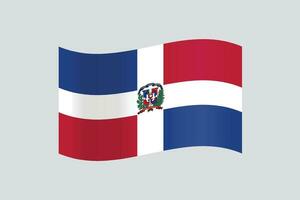 de flagga av de republik av Dominikanska republik som en vektor illustration