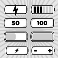 Vektor Illustration von Batterie Laden Zeichen und Batterie Symbol Symbol