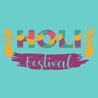 färgrik holi festival logotyp design vektor