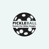 Pickleball Symbole und ein Pickleball Verein Vektor Silhouette Illustration