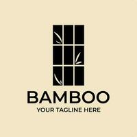 bambu logotyp vektor enkel illustration mall ikon grafisk design