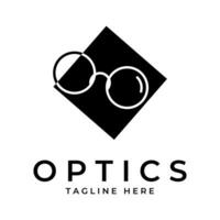 Optik speichern. Brille Logo Vektor einfach Illustration Vorlage Symbol Grafik Design