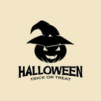 Halloween Logo Design Vektor Illustration