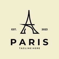 Paris Eiffel Turm Logo Design Vorlage Illustration vektor