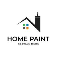 Haus Gemälde Logo Symbol Vektor Vorlage Illustration Design