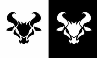 illustration vektor grafisk av mall logotyp symbol design svart och vit tjurens huvud