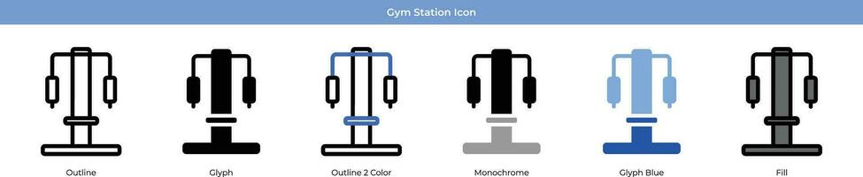 Gym station vektor ikon