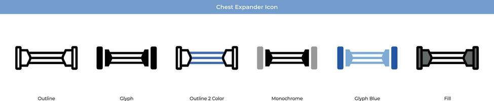 bröst expander vektor ikon