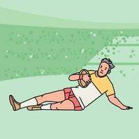 rugby fotboll karaktär spelare verkan idrottare fält linje stil illustration vektor