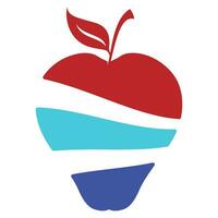 äpple logotyp design begrepp vektor
