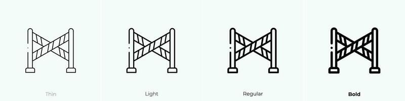 Polizei Linie Symbol. dünn, Licht, regulär und Fett gedruckt Stil Design isoliert auf Weiß Hintergrund vektor