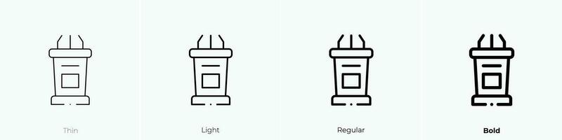 Politik Symbol. dünn, Licht, regulär und Fett gedruckt Stil Design isoliert auf Weiß Hintergrund vektor