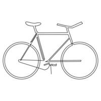 Fahrrad Single Linie kontinuierlich Gliederung Vektor Kunst Zeichnung und einfach einer Linie minimalistisch Design