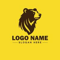 logotyp design Björn djur- logotyp och ikon redigerbar vektor grafisk illustration