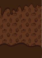 Kuchen Thema Hintergrund, Cupcake, mit Kuchen Muster, Hintergrund vektor