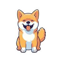 ai genererad skriva ut söt och fluffig katt, pomeranian, valp, shiba inu illustration ikon uppsättning color vektor