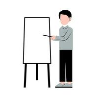 manlig lärare undervisning med whiteboard vektor