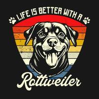 Rottweiler Hund retro Jahrgang Design vektor