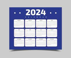 2024 kalender jag 2024 kalender för kontor vektor