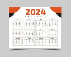 2024 kalender jag 2024 kalender för kontor vektor