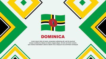 dominica flagga abstrakt bakgrund design mall. dominica oberoende dag baner tapet vektor illustration. dominica oberoende dag
