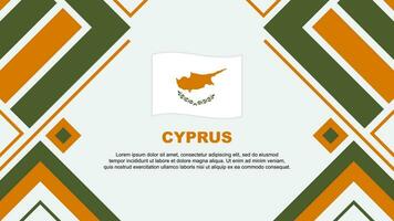 Zypern Flagge abstrakt Hintergrund Design Vorlage. Zypern Unabhängigkeit Tag Banner Hintergrund Vektor Illustration. Zypern Flagge