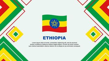 etiopien flagga abstrakt bakgrund design mall. etiopien oberoende dag baner tapet vektor illustration. etiopien bakgrund