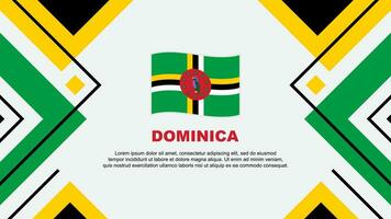 dominica flagga abstrakt bakgrund design mall. dominica oberoende dag baner tapet vektor illustration. dominica illustration