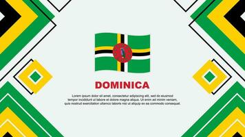 Dominica Flagge abstrakt Hintergrund Design Vorlage. Dominica Unabhängigkeit Tag Banner Hintergrund Vektor Illustration. Dominica Hintergrund