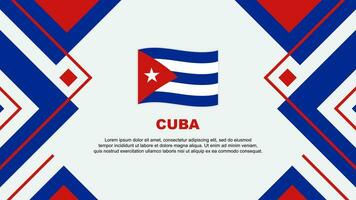 Kuba Flagge abstrakt Hintergrund Design Vorlage. Kuba Unabhängigkeit Tag Banner Hintergrund Vektor Illustration. Kuba Illustration