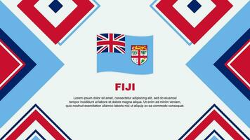 Fidschi Flagge abstrakt Hintergrund Design Vorlage. Fidschi Unabhängigkeit Tag Banner Hintergrund Vektor Illustration. Fidschi Unabhängigkeit Tag